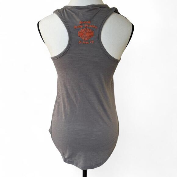 Y2K VTG. Harley Davidson GRAY LOGO SEQUIN TANK TOP SMALL #2 - Picture 6 of 8